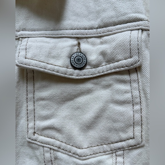 Ashley Vintage Charm Cream Denim Jacket - Picture 5 of 5